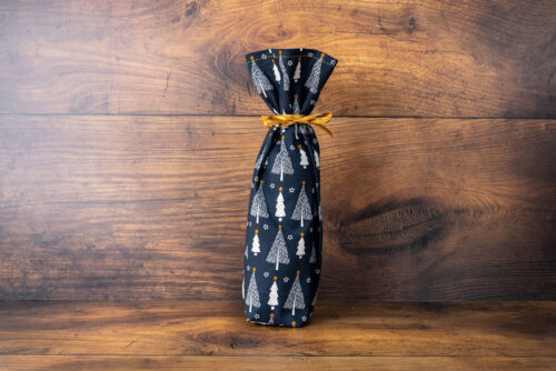 Christmas Bottle Bag Trees Blue