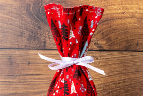 Christmas Bottle Bag Trees Red