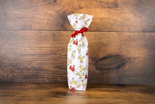 Christmas Bottle Bag Santas Reindeers
