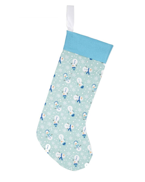 Christmas Stocking Snowmen Blue