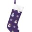 Christmas Stocking Snowmen Purple
