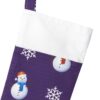 Christmas Stocking Snowmen Purple