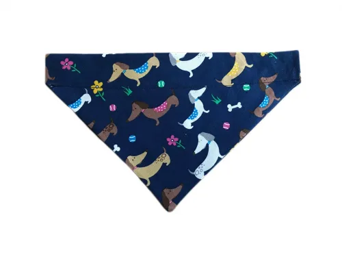 Dog Bandana-Doggies Blue-Medium