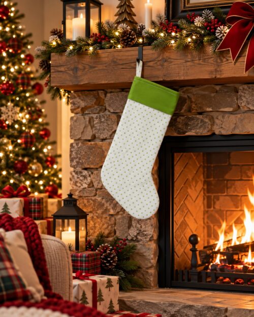 Christmas-Stocking-Green-Stars-CST033.