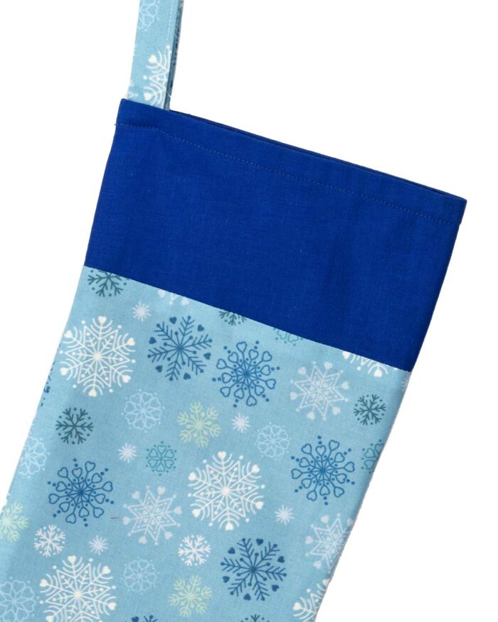 Christmas Stocking White Snowflakes