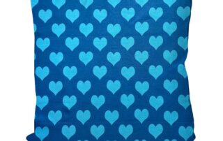 Now for Valentines Day. Blue Hearts Design Cushion
