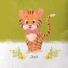 Cute Tiger Cushion Green