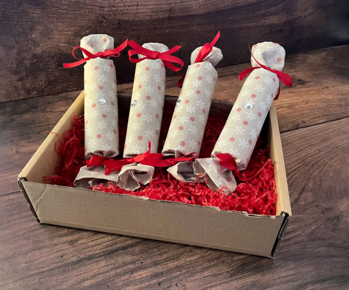 Christmas Crackers Red Snowflakes
