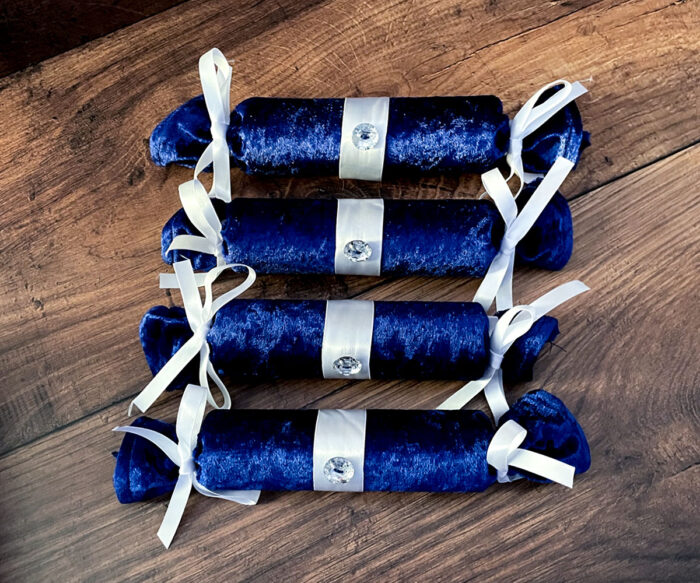 Christmas Crackers Velvet Blue