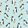Penguin Cushion Pale Blue
