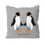 Penguin Cushion 'Together Forever' Grey