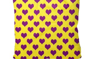 Now for Valentines Day. Purple Hearts Design Cushion