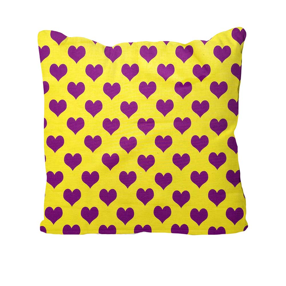 Now for Valentines Day. Purple Hearts Design Cushion