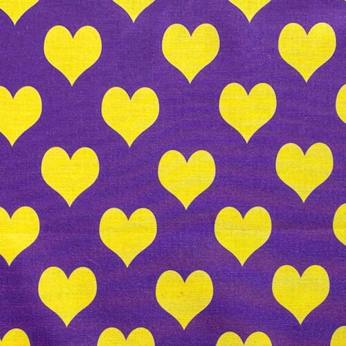 Yellow Hearts Design Cushion