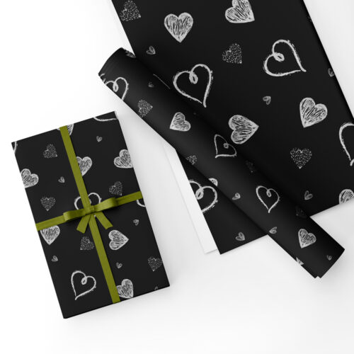 Heart-Design-Gift-Wrap-Silver-GP222