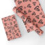 Hearts Gift Wrap Peach