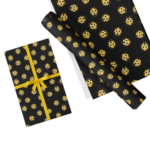 Ladybirds Gift Wrap Gold