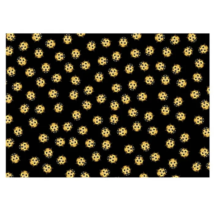 Ladybirds Gift Wrap Gold