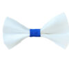 Dog Bow White Blue
