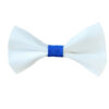 Dog Bow White Blue