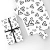 Hearts Gift Wrap White