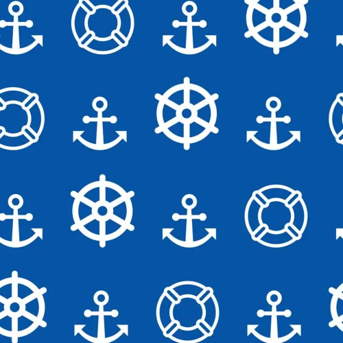 Nautical Gift Wrap Blue