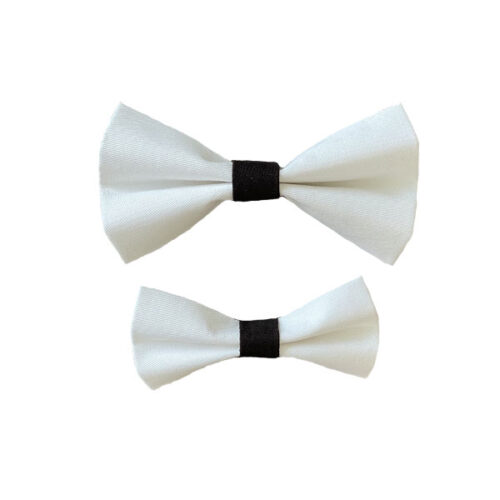 Dog Bow White Black