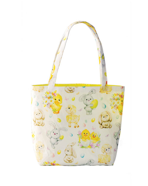 Easter-Chicks-&-Bunnies-Lemon-Mini-Tote-Bag-Childrens