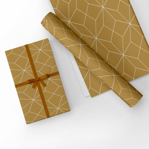 Gold Geometric Gift Wrap