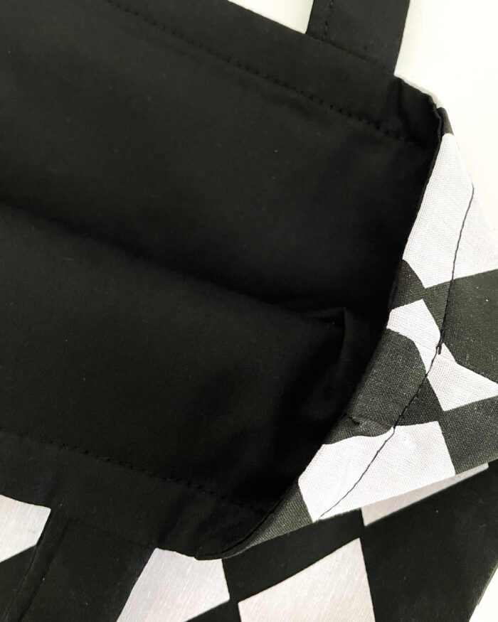 Tote Bag Triangles White