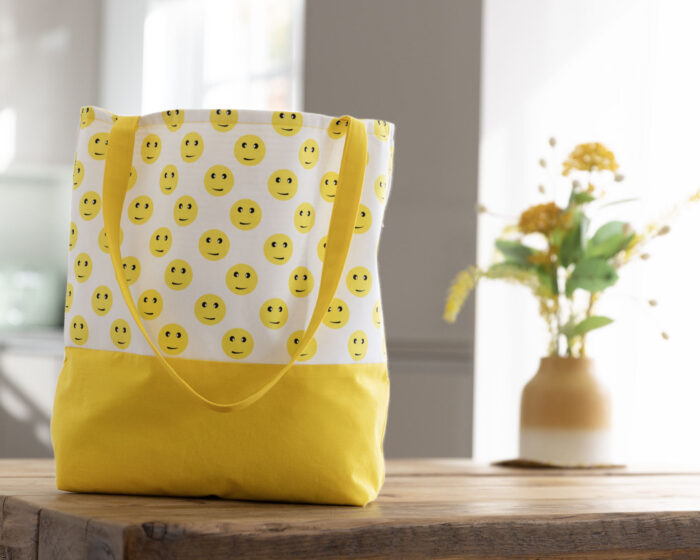 Tote Bag Yellow Faces