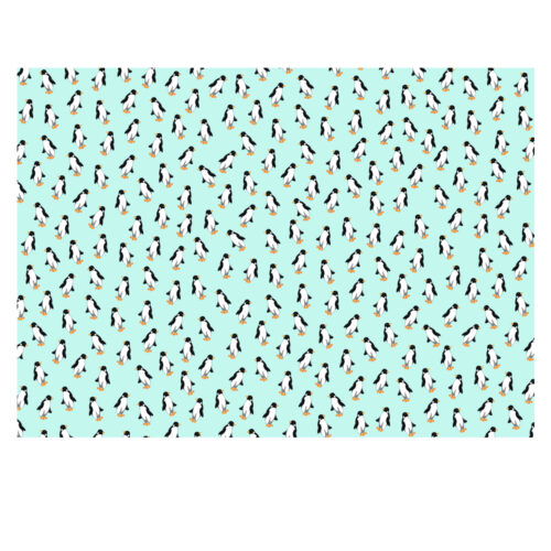 Penguins Gift Wrap Blue