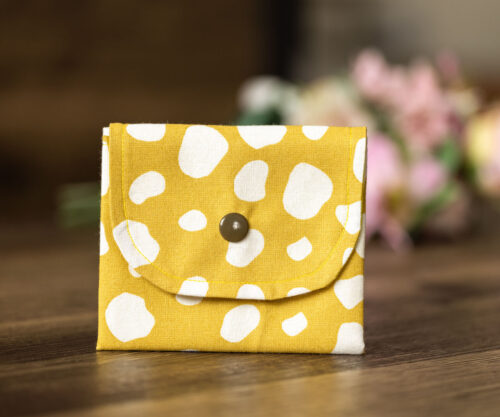 Coin Purse Yellow Abstract