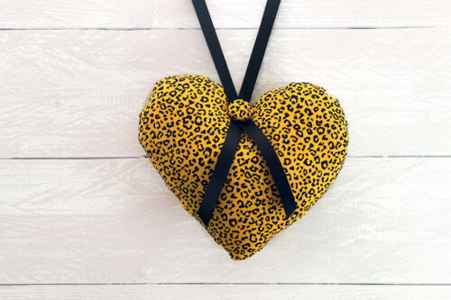 Hanging Heart Cheetah Design