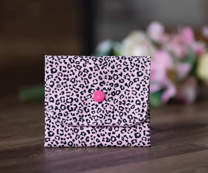 Coin Purse Pink Abstract