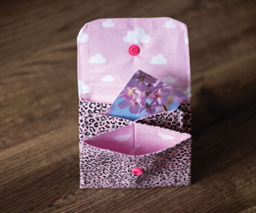 Coin Purse Pink Abstract