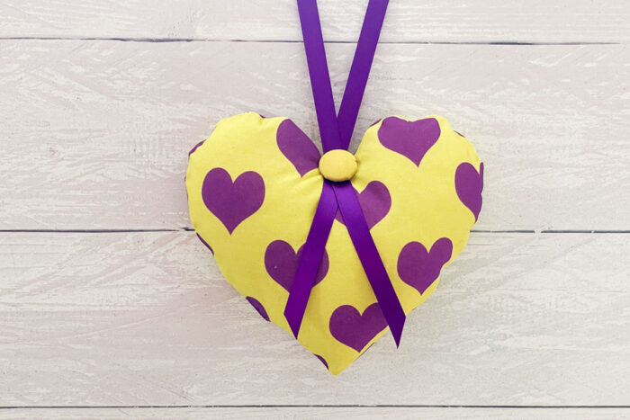Hanging Heart Purple Hearts