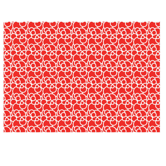 Bubbles Gift Wrap Red