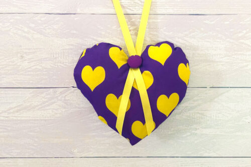 Hanging Heart Yellow Hearts