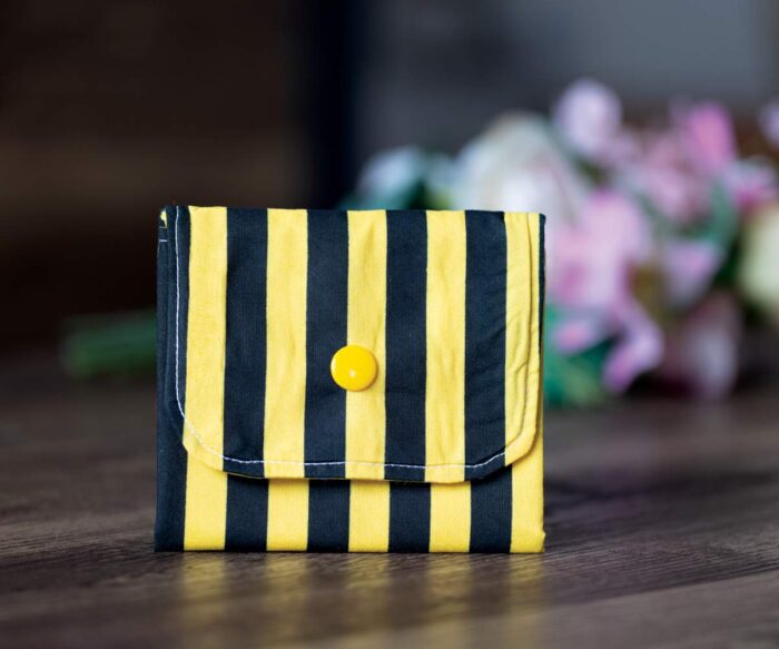 Coin Purse Yellow Stripe