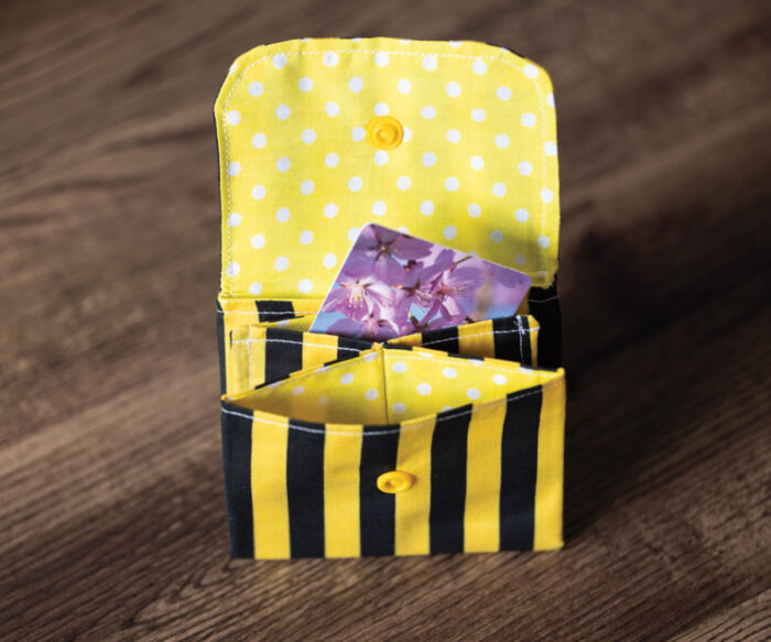 Coin Purse Yellow Stripe