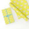 Elephants Gift Wrap Yellow