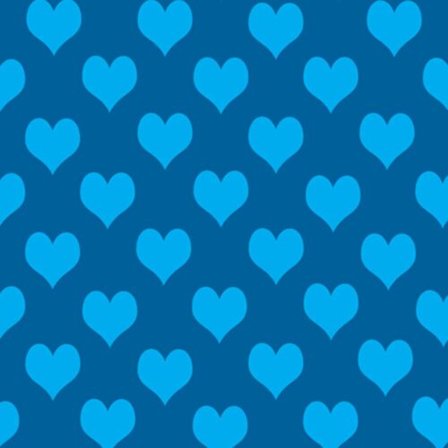 Blue Hearts Gift Wrap
