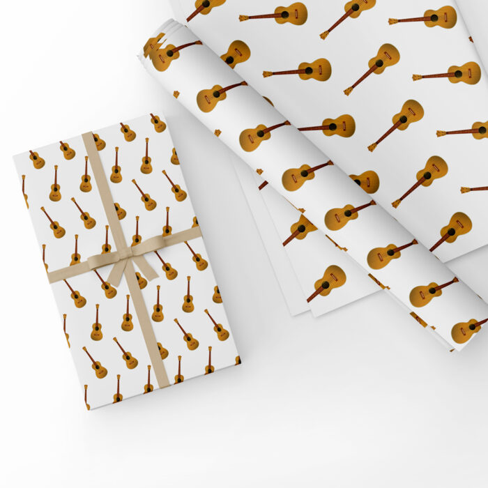 White Guitar Gift Wrap