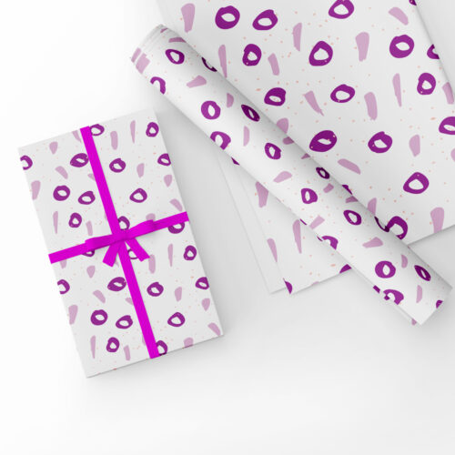 Confetti Gift Wrap White