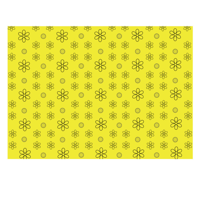 Yellow Floral Gift Wrap