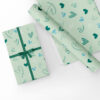 Green Hearts Gift Wrap