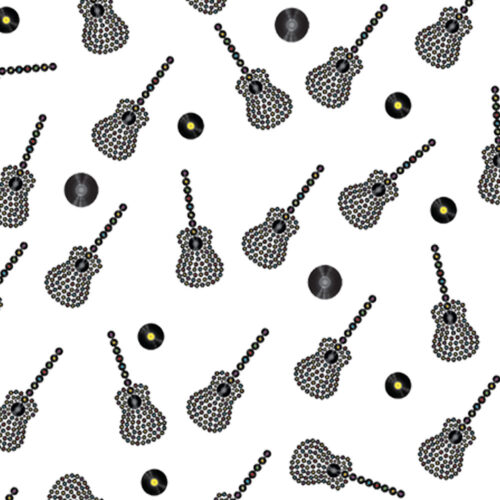 Guitar Records Gift Wrap