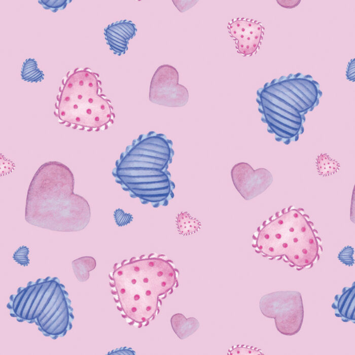 Heart Gift Wrap Pink