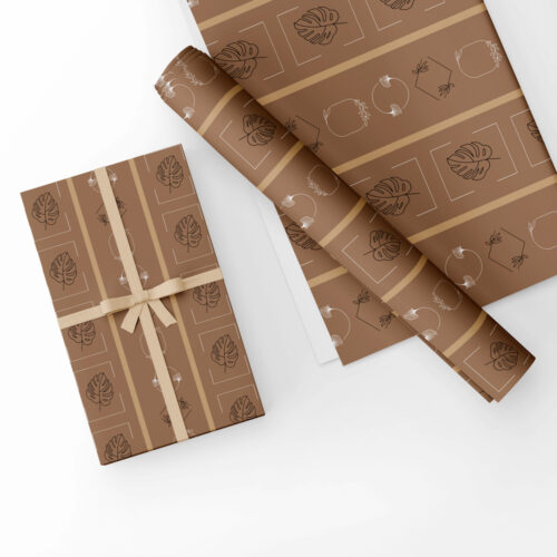 Leaf Design Gift Wrap
